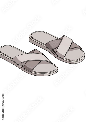 flip flops isolated on white