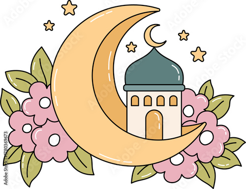 cute islamic decoration doodle