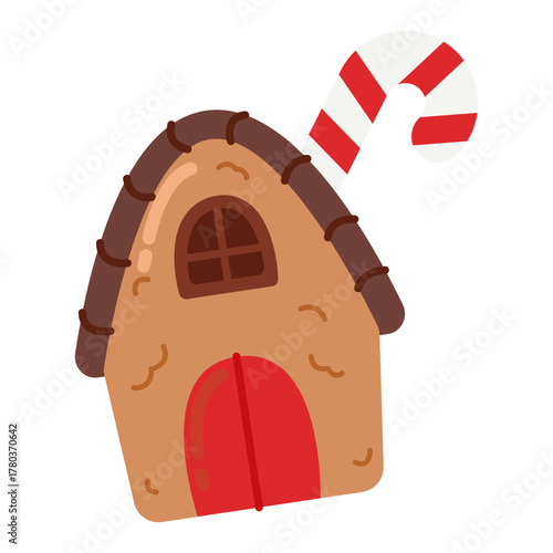 Hand drawn Gingerbread House Illustration