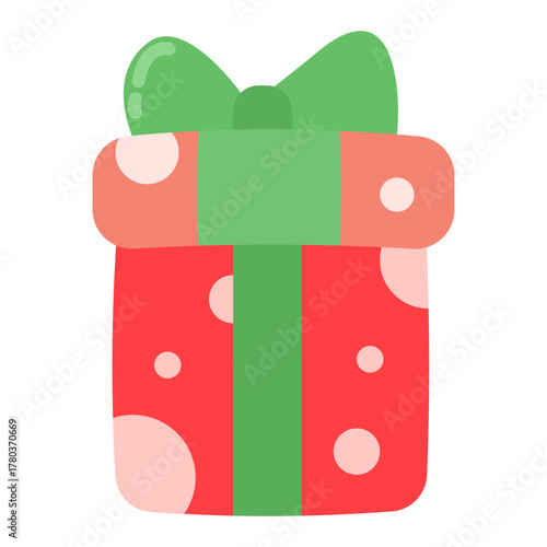 Hand drawn Christmas Gift Box Illustration