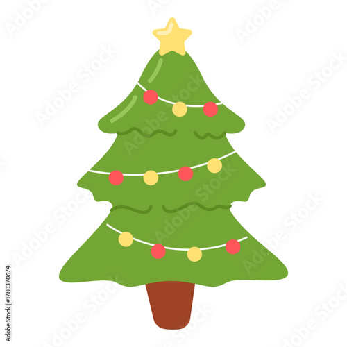 Hand drawn Christmas Tree Illustration