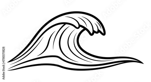 Stylized wave illustration