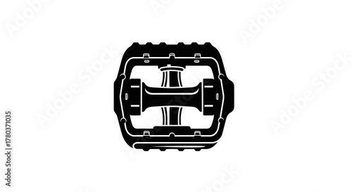 Black bicycle pedal