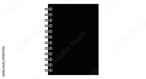 Black spiral bound notebook