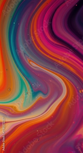 Abstract background design showing a vibrant, colorful, swirling field of liquid light and distorted patterns. Empty space for copy ,fluid ,template ,cyan
