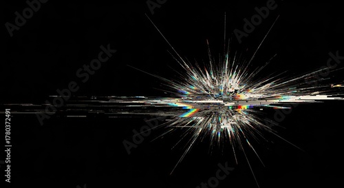 Abstract background featuring dynamic digital distortion, noise, and warped colorful patterns suggesting chaos and technological error ,colorful ,digital ,screen