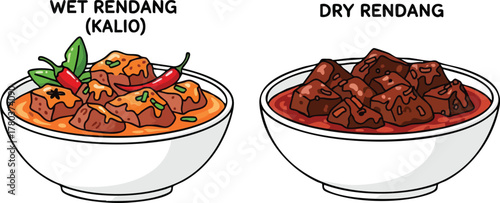 Two Bowls of Rendang A Comparison of Wet Kalio and Dry Rendang Dishes