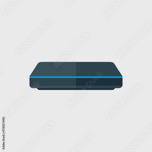 Simple Flat Illustration of a Streaming Player