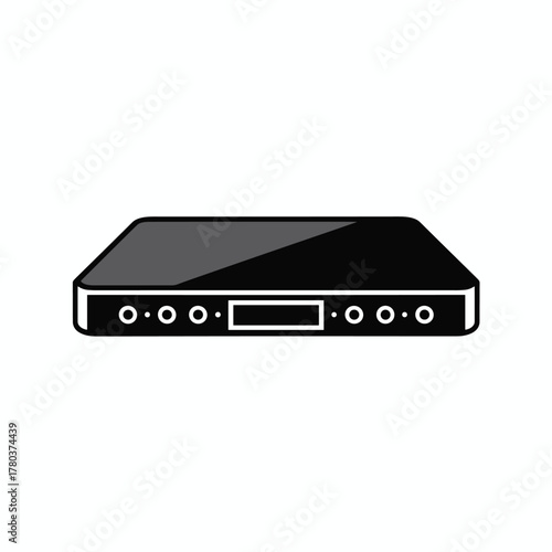Simple Flat Illustration of a Streaming Player