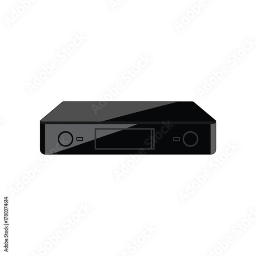 Simple Flat Illustration of a Streaming Player