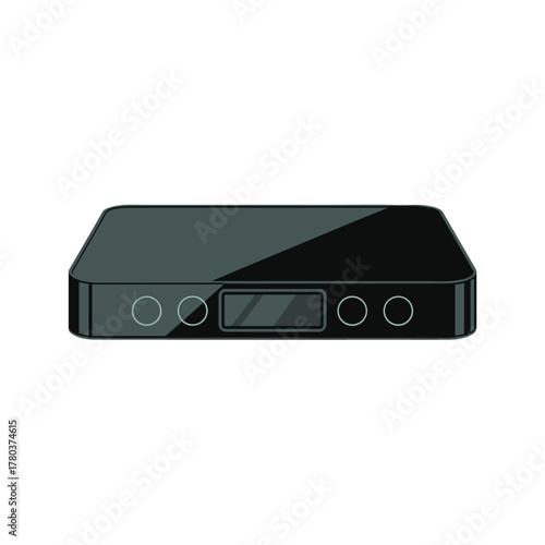 Simple Flat Illustration of a Streaming Player