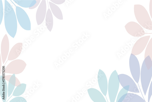 A gentle, light background with subtle pastel pink and purple floral elements, minimal and clean design for presentations or invitations.