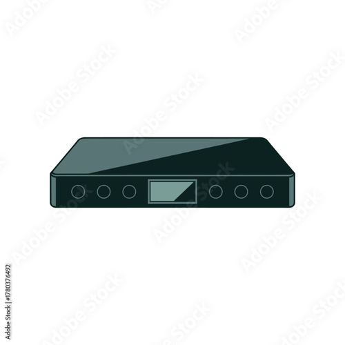 Minimalist Flat Design of a Digital Streaming Device