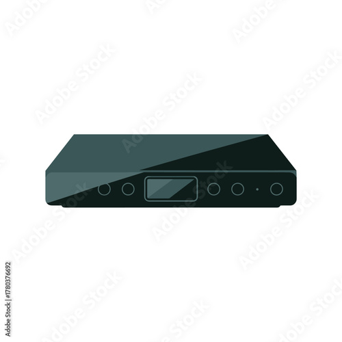 Flat Illustration of a Modern Streaming Media Player