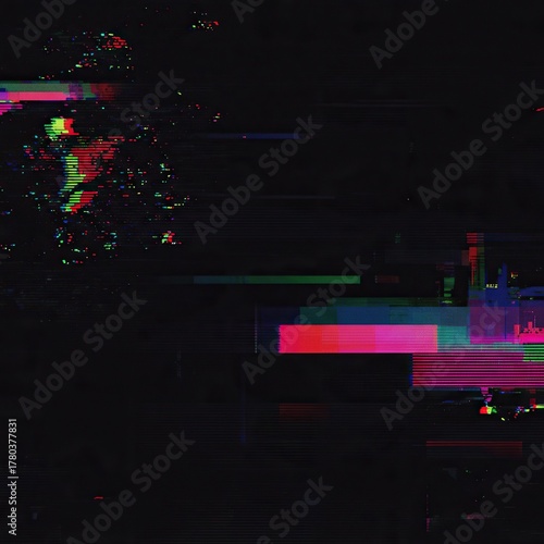 Abstract digital background featuring heavy visual static, interference, broken screen effects, and vibrant colorful noise in a seamless pattern ,technology ,static ,vibrant