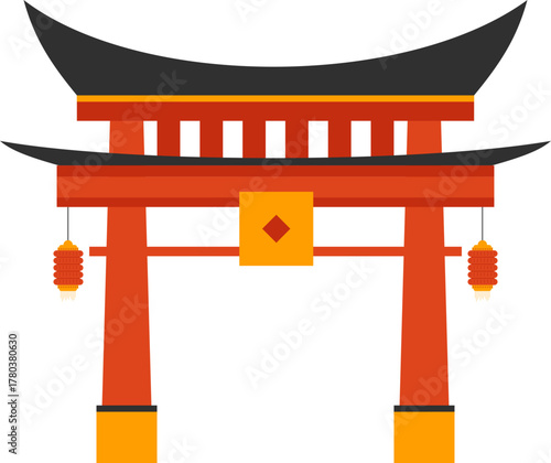 Chinese Gate Illustration