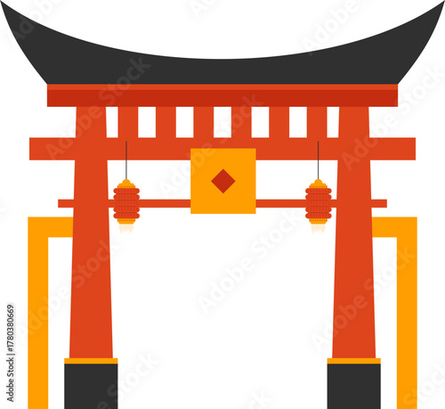 Chinese Gate Illustration