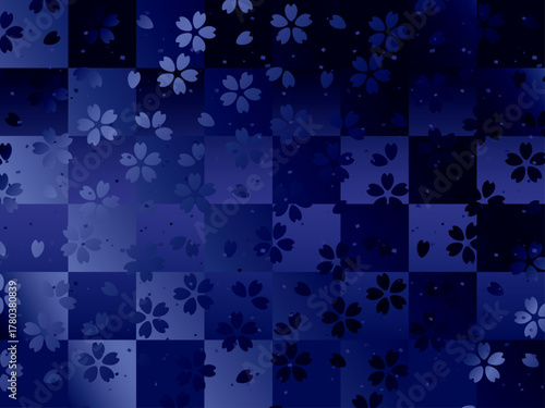 小桜、格子、14紺B