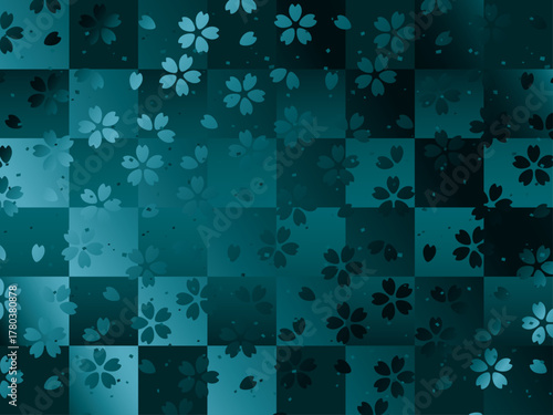 小桜、格子、16青緑B