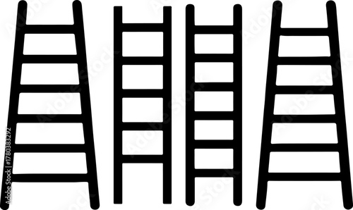 Ladder silhouette, ladder clipart, ladder vector art, ladder vector, vector of ladders set isolated