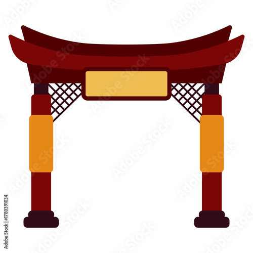 Chinese Gate Illustration