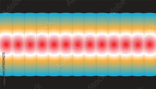 Vibrant Abstract Gradient Background with Symmetrical Light Waves and Colorful Glow