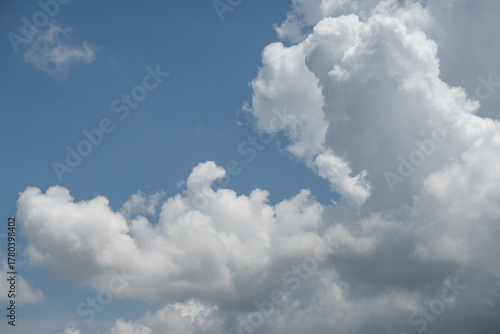 A beautiful cloudy vast sky summer landscape at the beach in Phuket, Thailand.