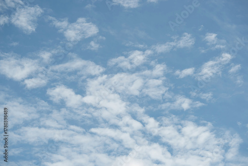A beautiful cloudy vast sky summer landscape at the beach in Phuket, Thailand.