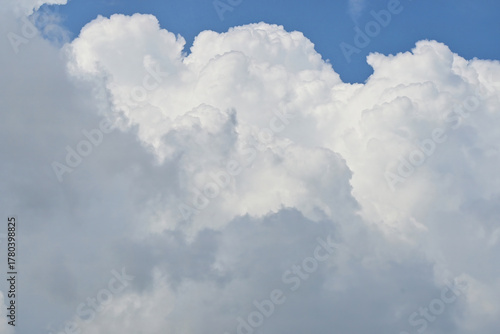 A beautiful cloudy vast sky summer landscape at the beach in Phuket, Thailand.
