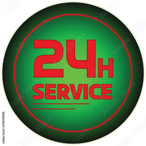 24 Hours Service Icon