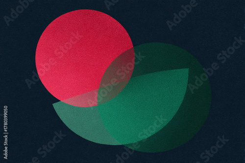 Abstract artwork overlapping on dark background