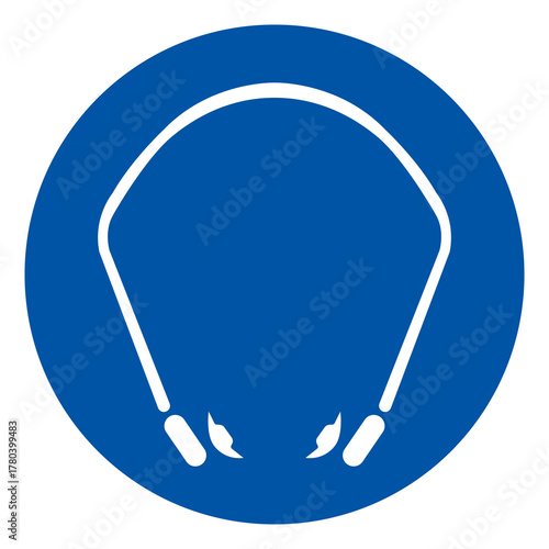 Banded Ear Plug Symbol Sign ,Vector Illustration, Isolate On White Background Label.EPS10