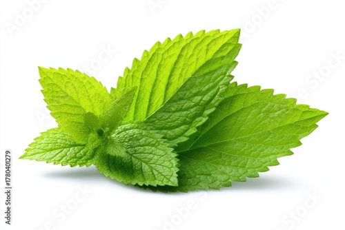 Fresh mint leaves close-up