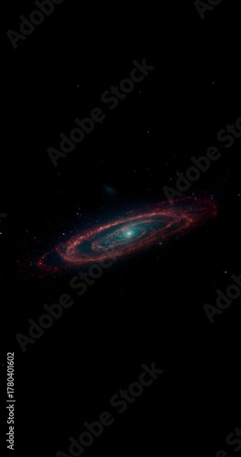 Andromeda Galaxy M31 Seen from Deep Space – Vertical Video
