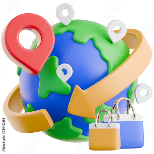 Global Delivery 3D Symbol