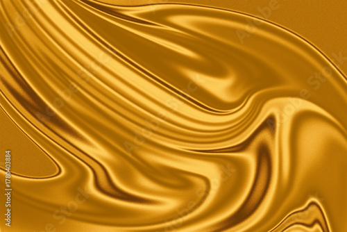 Elegant swirling liquid gold texture creating a luxurious and shiny abstract metallic background design