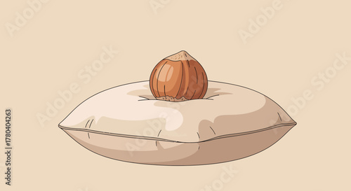 Hazelnut Resting Comfortably On a Plush Pillow: A Gentle, Serene, and Calm Depiction
