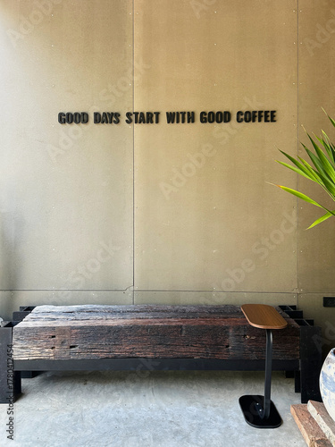decoration of cafe outdoor zone with natural light