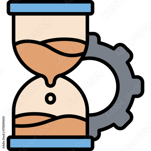 time management colored line