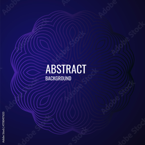Symmetrical composition of wavy lines. Abstract element for design. Vector illustration. A pattern of deformed stripes. Modern graphic design.