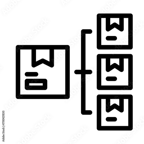 product management.  This is a vector single icon with a line style. Suitable for any purpose, such as website design, mobile app design, logo design, pattern design, etc.