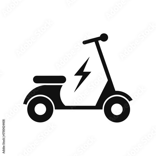 Modern Electric Scooter Icon Urban Transportation Eco Friendly City Travel Design