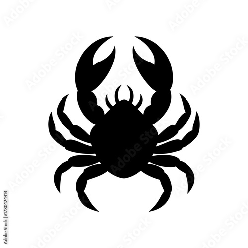 Delicious Crab Claw Silhouette Seafood Ocean Cuisine Gourmet Food Design