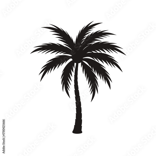 Relaxing Palm Tree Silhouette Tropical Beach Vacation Summer Paradise Design