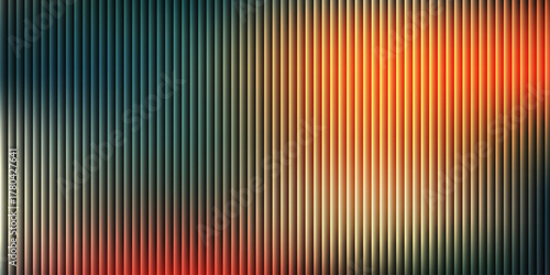 Bright striped background with futuristic vintage aesthetic and nostalgic retro chrome. Dramatic chromatic gradient in retro-futuristic style with warm and cool colors. eps10