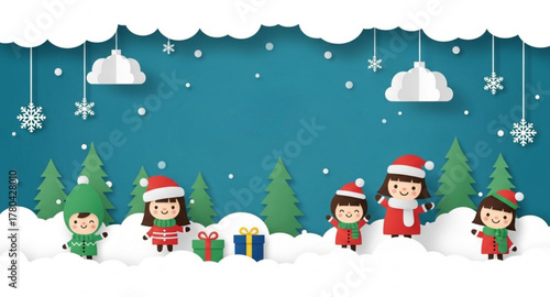 christmas card with santa claus