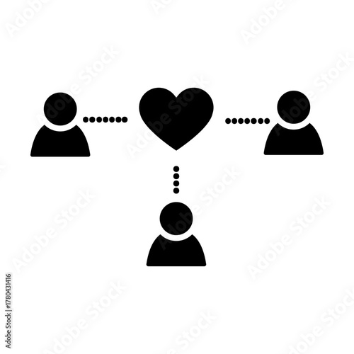 Volunteer icon vector. Community service  illustration sign. helping symbol. donation logo.