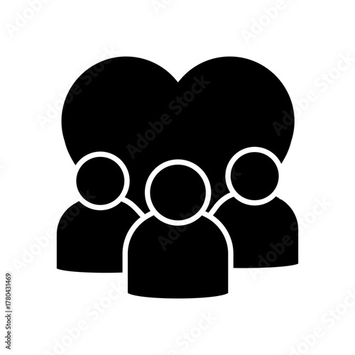 Volunteer icon vector. Community service  illustration sign. helping symbol. donation logo.