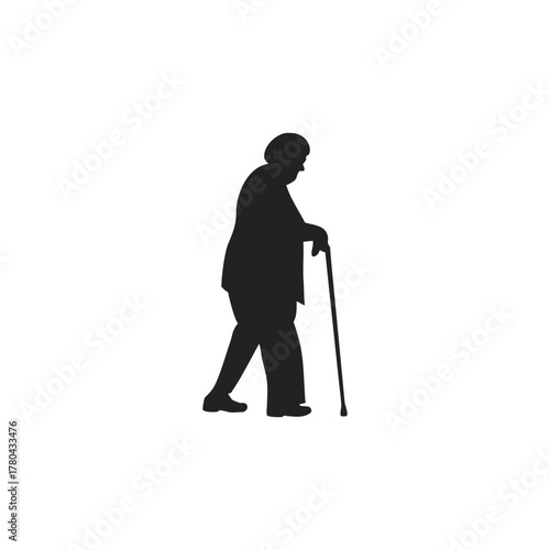 elderly people using walking canes