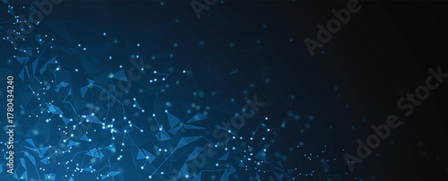Abstract network technology and science, business background